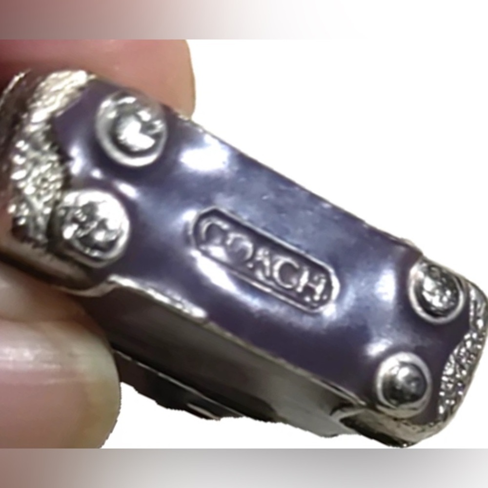 Coach Purple Handbag Keychain - Picture 2 of 3